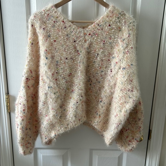POL textured, fuzzy confetti sweater - Picture 1 of 4